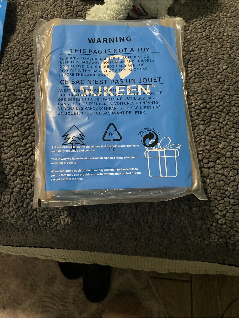 Keen Light Blue Fleece Beanie and Neck Warmer Set